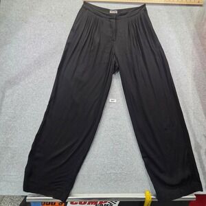 Chelsea28 Black Wide Leg Pleated Front Trousers Pants Womens Size 4